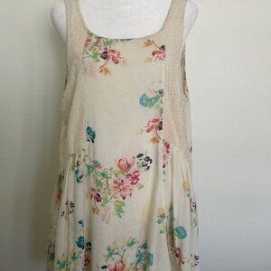 O'Neill Women's Tank Swing Dress Multicolor Floral Summer Beach Mini